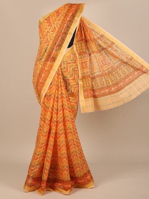 

Pothys Orange & Yellow Printed Saree