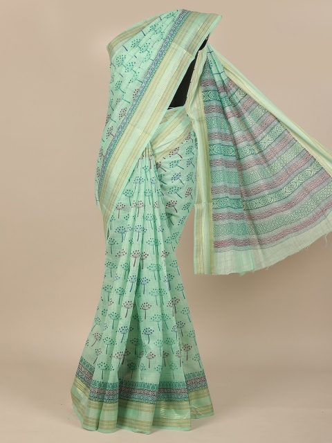 

Pothys Green Floral Saree
