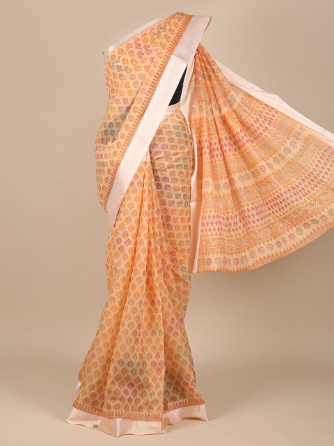 

Pothys Orange Ethnic Motifs Saree