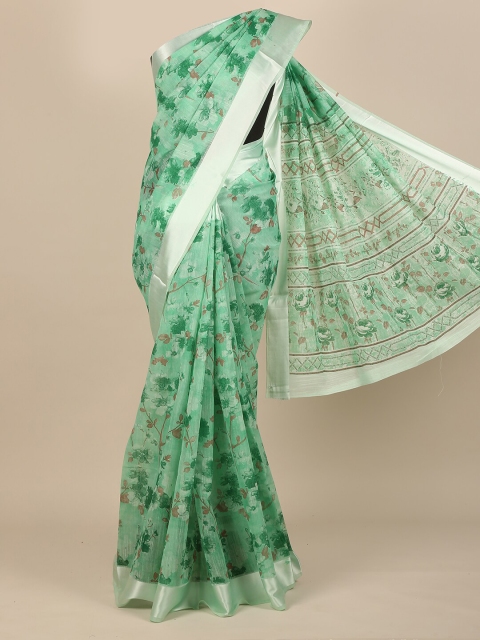 

Pothys Green Floral Saree