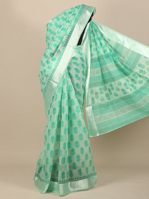

Pothys Green Floral Saree