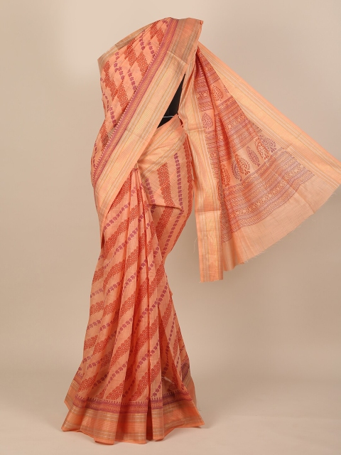 

Pothys Orange Floral Saree
