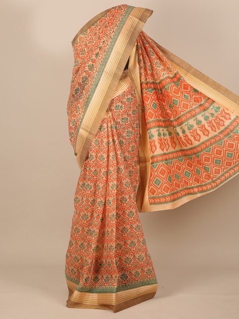 

Pothys Orange Printed Saree
