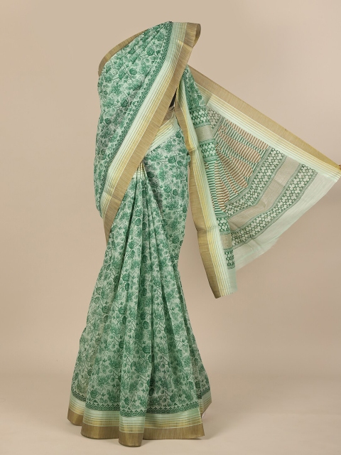 

Pothys Green Floral Saree