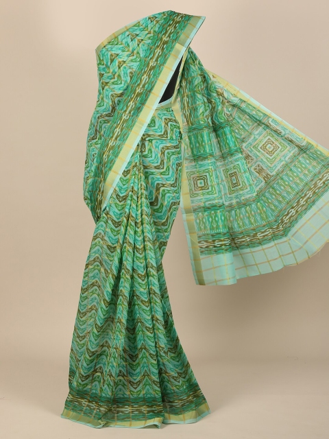 

Pothys Green Leheriya Saree