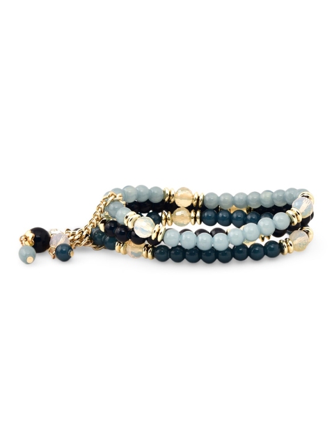 

Blisscovered Women Blue & Gold-Toned Elasticated Bracelet
