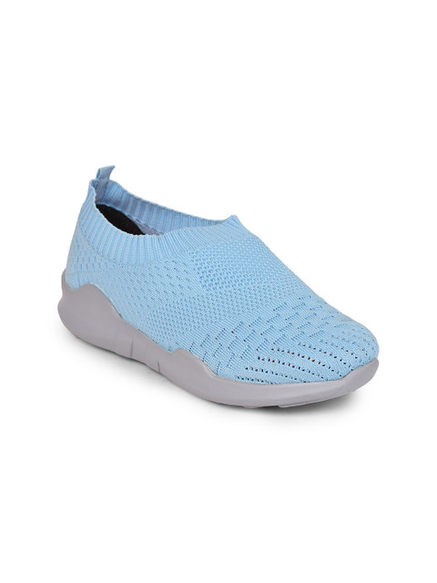 

Liberty Women Blue & Grey Textured Canvas Slip On Walking Shoes