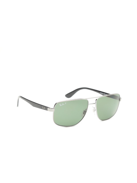 

Ray-Ban Men Polarised Square Sunglasses 0RB3553I004/9A59, Green
