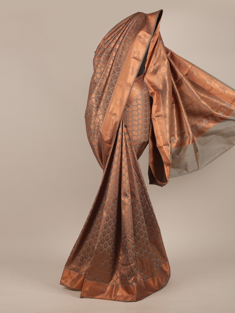 

Pothys Grey & Beige Woven Design Pure Silk Saree