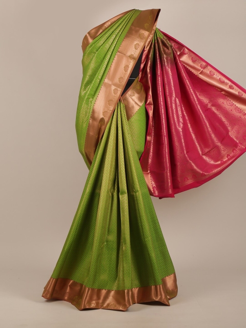 

Pothys Green & Pink Woven Design Pure Silk Saree