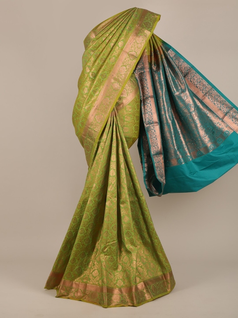 

Pothys Green & Blue Woven Design Zari Pure Silk Saree