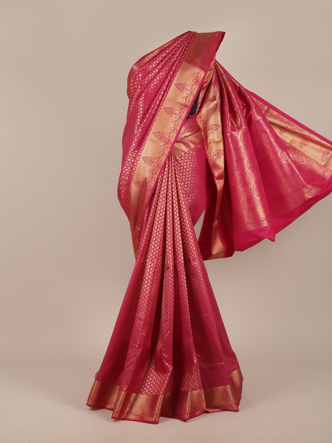 

Pothys Pink & Gold Woven Design Pure Silk Saree