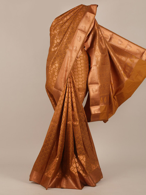 

Pothys Gold-Toned Ethnic Motifs Zari Pure Silk Saree