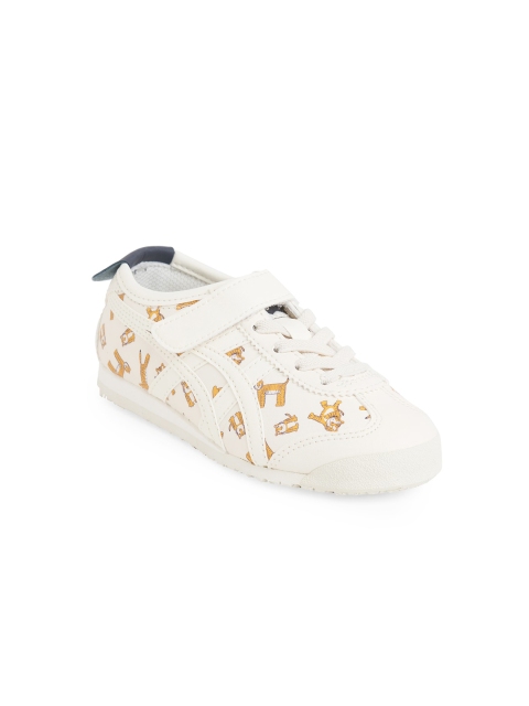 

Onitsuka Tiger Kids White Yellow Printed Mexico 66 TS Sneakers Mexico 66 PS