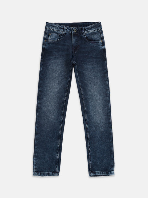 

Pantaloons Junior Boys Blue Tapered Fit Light Fade Jeans