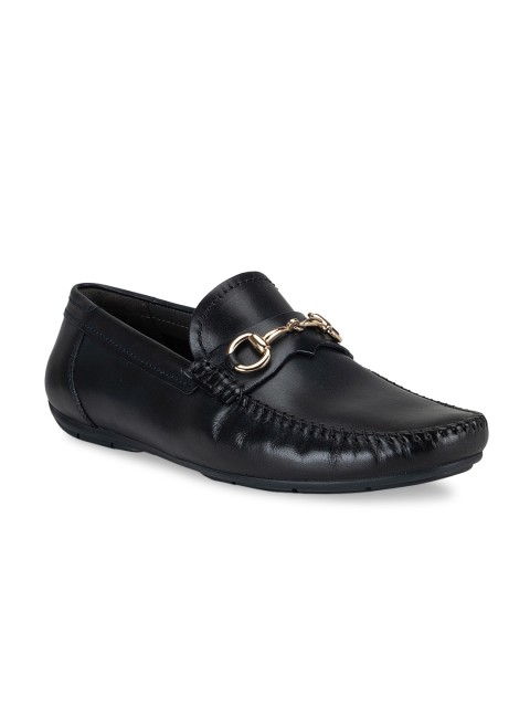 

ROSSO BRUNELLO Men Black Leather Loafers