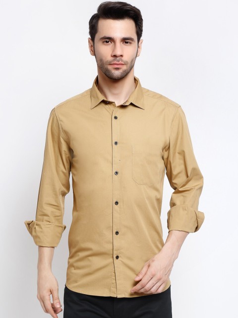 

Cantabil Men Khaki Opaque Casual Shirt