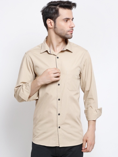 

Cantabil Men Beige Solid Opaque Casual Shirt
