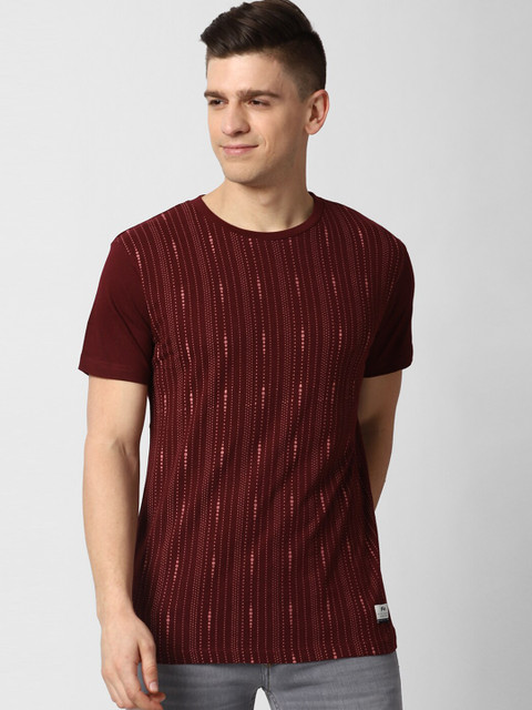 

Peter England Casuals Men Maroon Printed Slim Fit T-shirt