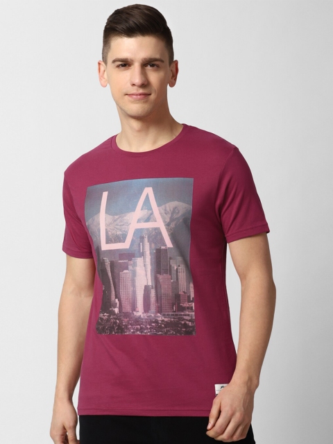 

Peter England Casuals Men Maroon Printed Slim Fit T-shirt