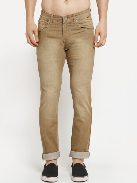 

Cantabil Men Brown Slim Fit Mid-Rise Light Fade Jeans