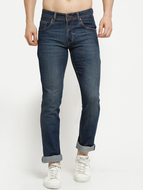 

Cantabil Men Navy Blue Slim Fit Light Fade Jeans