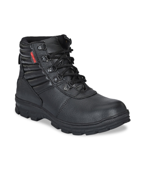 

TimberWood Men Black Leather Trekking Shoes