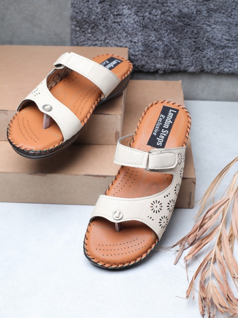 

LONDON STEPS Women Cream-Coloured Heels