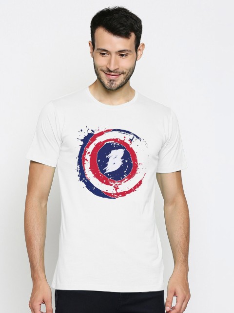 

Blacksmith Men White Graphic Printed Pure Cotton T-shirt