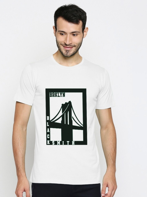 

Blacksmith Men White Printed T-shirt