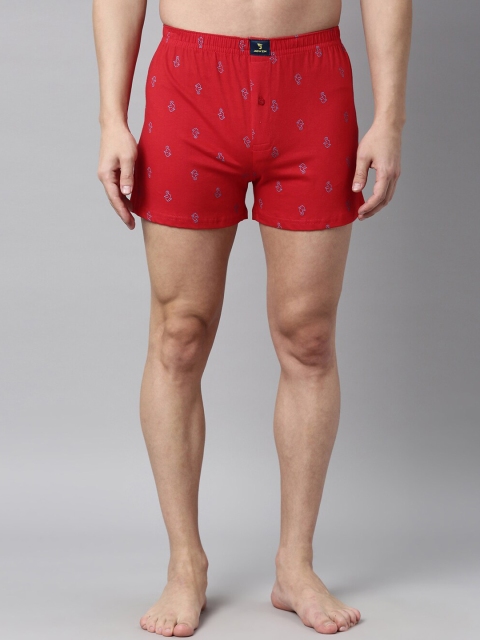 

Joven Men Red & Blue Printed Pure Cotton Boxer JB1K-SE