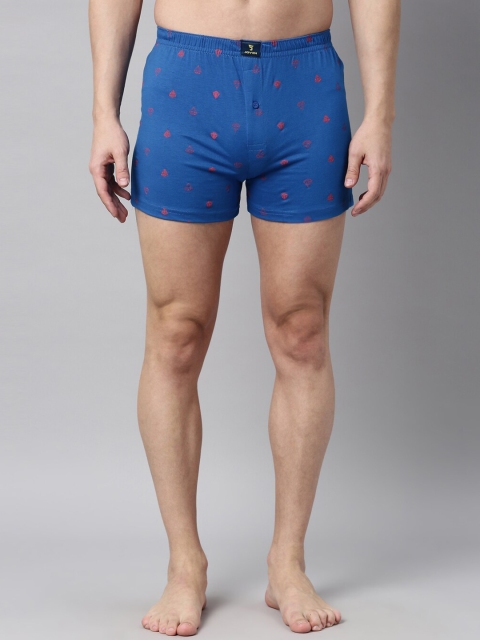 

Joven Men Blue & Red Printed Pure Cotton Boxers JB1K-DT