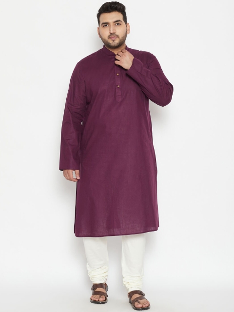 

VASTRAMAY PLUS Men Purple Kurta