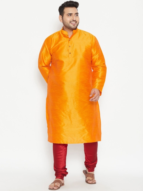 

VASTRAMAY PLUS Men Orange Kurta
