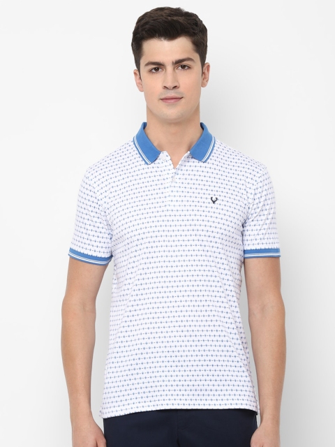 

Allen Solly Men Blue Printed Polo Collar Pockets T-shirt