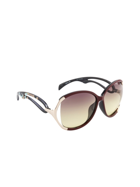 

Ted Smith Women Brown Lens & Red Cateye Sunglasses with UV Protected Lens-1015S_C1