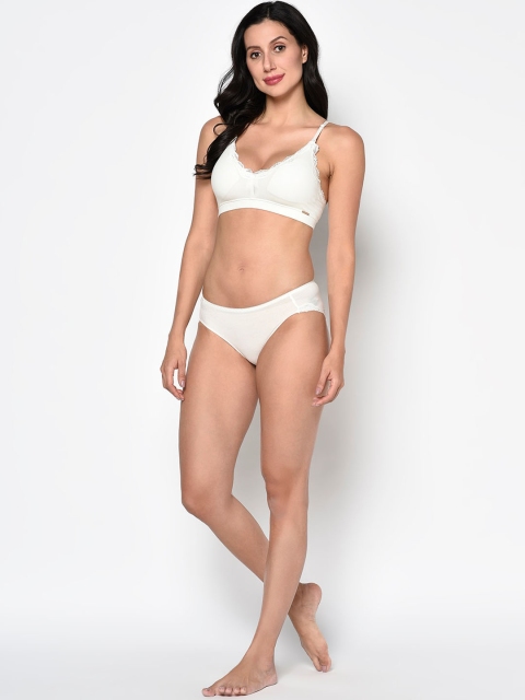 

Da Intimo Women White Solid Lingerie Set DI-1302 WHITE-C21