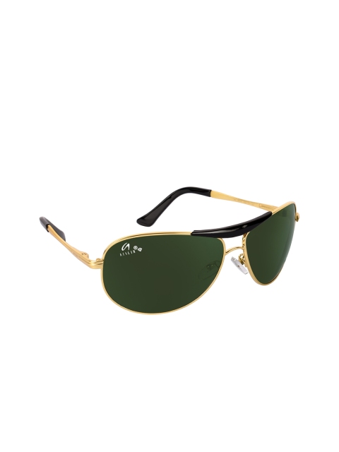 

AISLIN Men Green Lens & Gold-Toned Aviator Sunglasses with UV Protected Lens