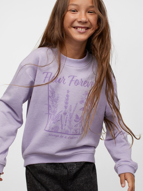 

H&M Girls Purple Sweatshirt