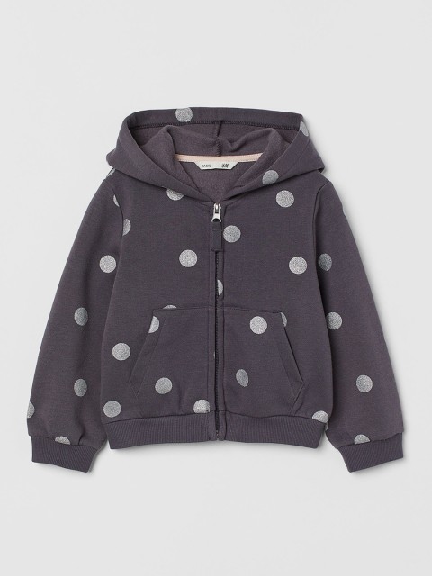 

H&M Girls Zip-through hoodie, Grey