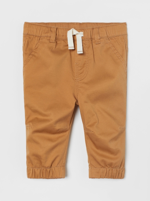 

H&M Boys Beige Loose Fit Twill joggers