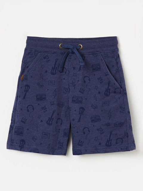 

Denimize by Fame Forever Boys Navy Blue Conversational Printed Regular Shorts