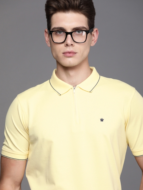 

Louis Philippe Men Yellow Polo Collar T-shirt