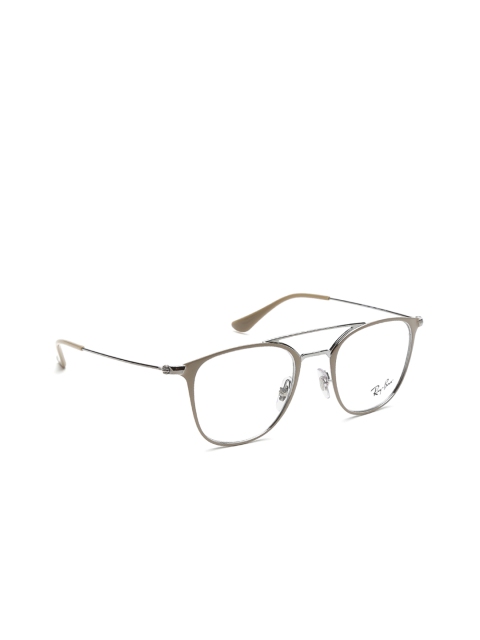 

Ray-Ban Unisex Beige & Steel-Toned Oval Frames 0RX6377290948