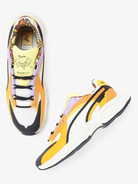 

Puma Unisex White & Yellow RS-Connect Romero Britto Trainers