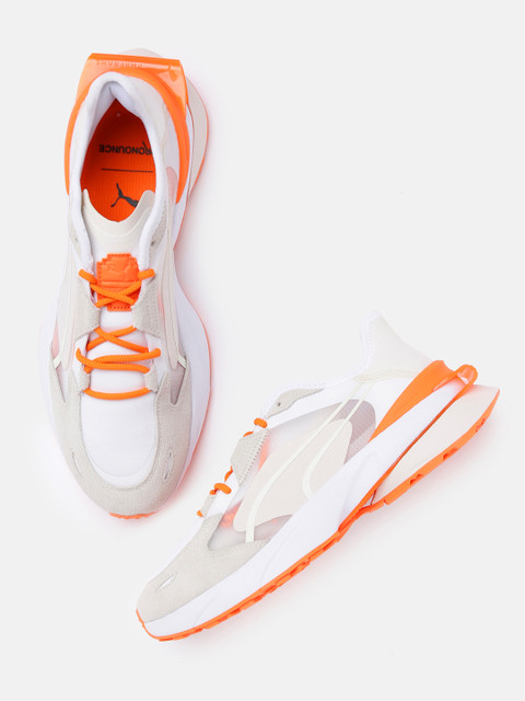 

PUMA x PRONOUNCE Unisex White PWRFRAME OP-1 Colourblocked Trainers