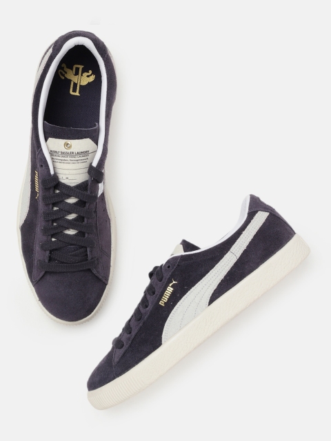 

Puma Unisex Navy Blue Suede RUDOLF DASSLER LEGACY VTG Laundry Trainers Sneakers
