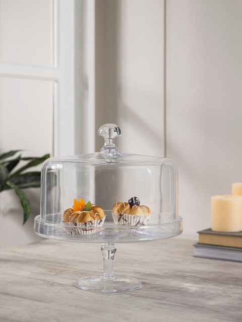 

Pure Home and Living Transparent Solid Florence Footed Cake Stand