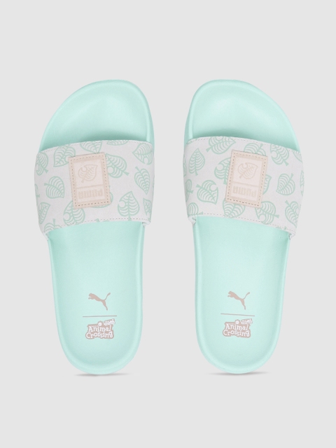 

Puma Unisex Blue & White x Animal Crossing Leadcat Sliders