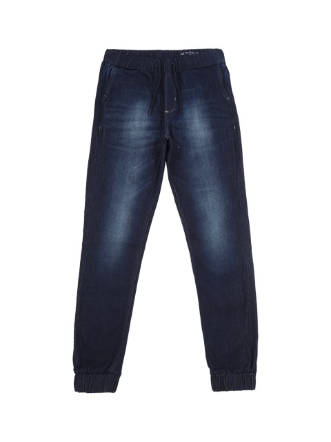 

Allen Solly Junior Boys Navy Blue Skinny Fit Mid Rise Low Distress Jeans